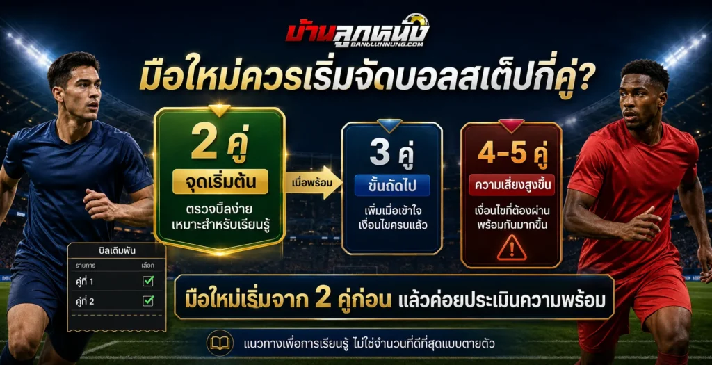 สอนแทงบอลสเต็ป มือใหม่ ควรจัดกี่คู่ดี แนะนำแนวทางเริ่มต้น